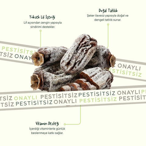 Kurutulmuş Bütün Cennet Hurmasi 500 Gr