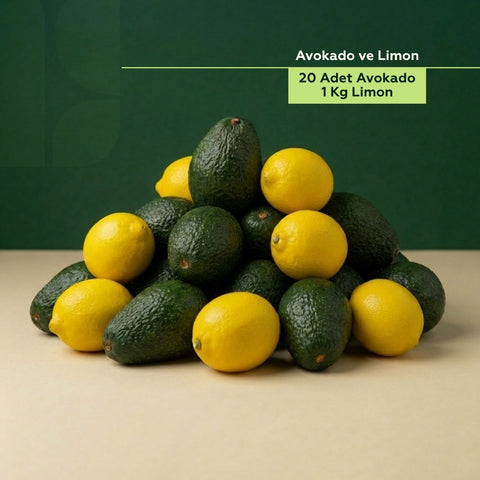 Avokado 20 Adet+ 1 Kg Limon
