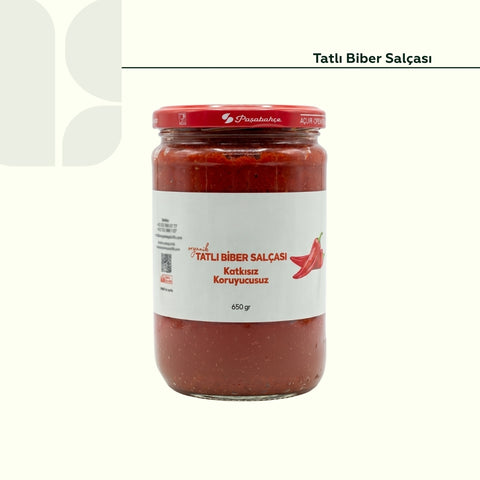 Tatlı Biber Salçasi 650 Gram Cam