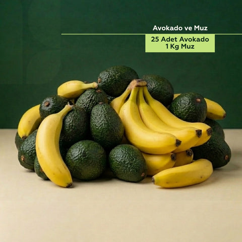 Avokado 25 Adet+1 Kg Muz
